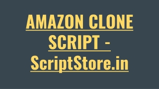 AMAZON CLONE SCRIPT - ScriptStore