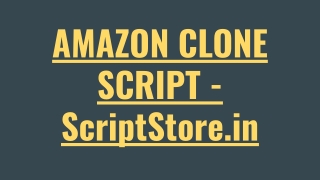 AMAZON CLONE SCRIPT - ScriptStore
