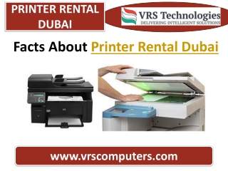 Facts About Printer Rental Dubai