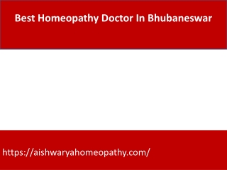 Best Homeopathy Doctor In Bhubaneswar