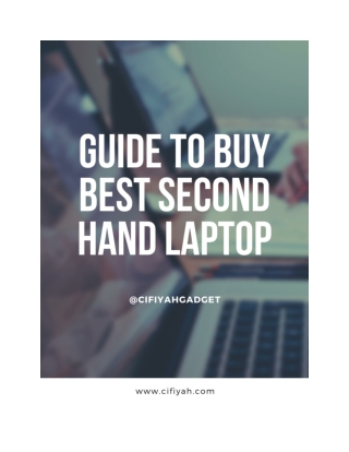 Guide to buy best second hand laptop