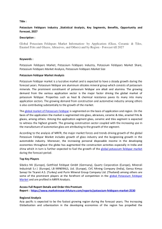 Potassium Feldspar Market Analysis.docx
