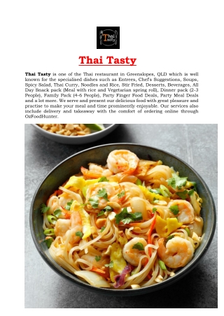 5% Off - Thai Tasty Restaurant Menu Greenslopes, QLD