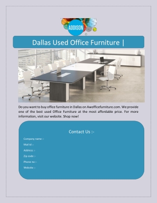 Dallas Used Office Furniture | Awofficefurniture.com