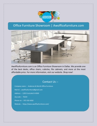 Office Furniture Showroom | Awofficefurniture.com