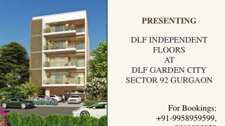 DLF Independent Floors At Garden City, DLF Builder Floors Sector 92 Floor Plans,