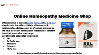 The Secret Behind Online Homeopathic Medicine