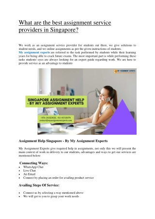 What are the best assignment service providers in Singapore?