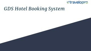 GDS Hotel Booking System