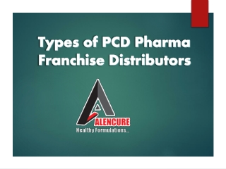 Types of PCD Pharma Franchise Distributors