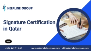 Signature Certification in Qatar