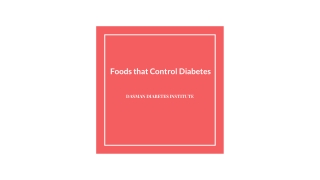 Foods that Control Diabetes