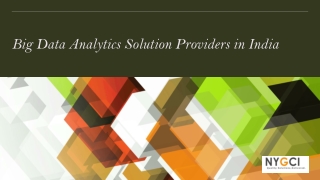 Big Data Analytics Soltuion Providers