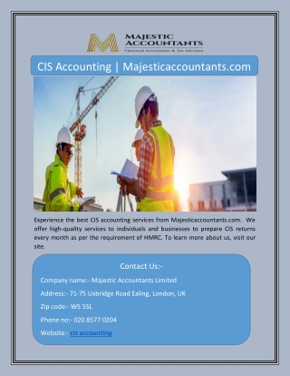 CIS Accounting | Majesticaccountants.com