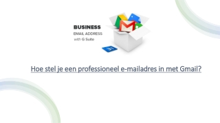 Hoe stel je een professioneel e-mailadres in met Gmail