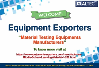 Material Testing Equipments Manufacturers