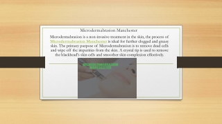 Microdermabrasion Manchester