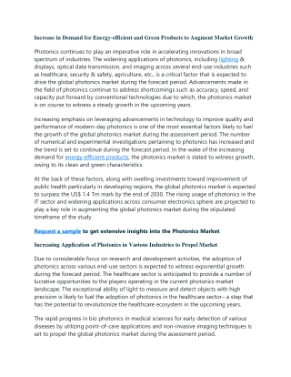 Photonics Market