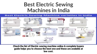 Best Electric Sewing Machine in IndiaElectric Sewing Machine Price