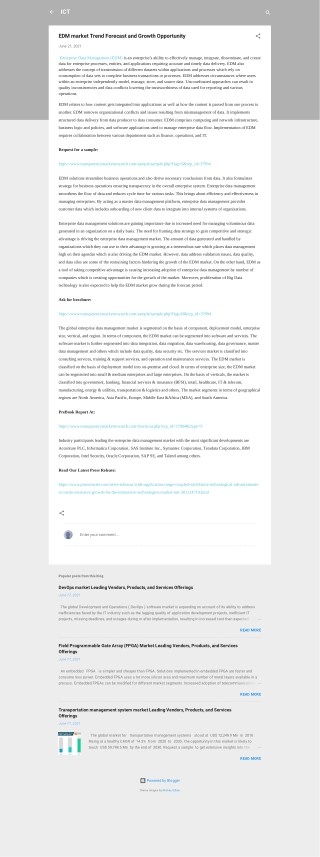 Enterprise Data Management Market Growth, Sales, Forecast | Industry Analysis