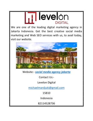 Social media agency jakarta | Levelondigital.com