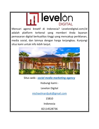 Social Media Marketing Agency | Levelondigital.com/id