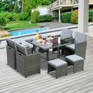 Outsunny Patio Dining Sets outdoor tables and chairs cheap garden bistro set sale