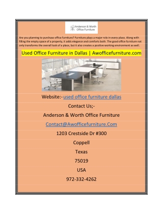 Used Office Furniture in Dallas  Awofficefurniture.com