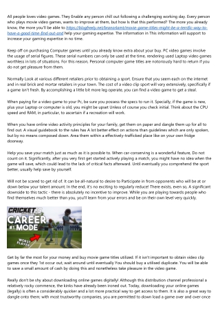 When Professionals Run Into Problems With cricket 19 pc download, This Is What T