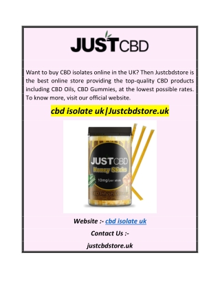 Want to buy CBD isolates online in the UK