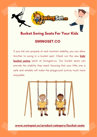 Bucket Swing Seats For Your Kids