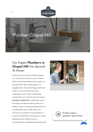 Plumber Chapel Hill