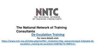 De Escalation Training