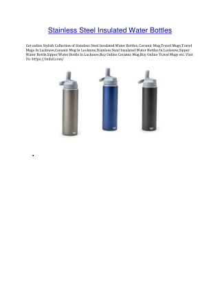Stainless Steel Insulated Water Bottles