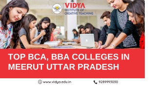 Best BBA College in Meerut | Top BCA College in UP | Commerce College | VICT