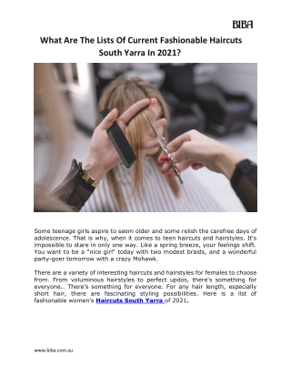 What Are The Lists Of Current Fashionable Haircut South Yarra In 2021?