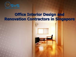 Office Interior Design and Renovation Contractors in Singapore