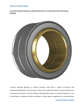 Trunnion Spherical Bearings