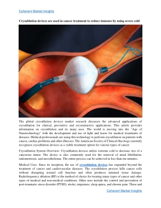 Cryoablation Devices