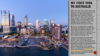 My First Tour To Australia