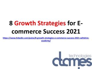8 Growth Strategies for E-commerce Success 2021