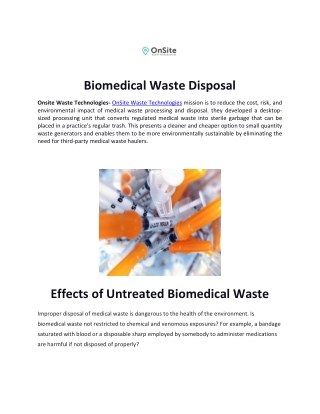 PPT - Biomedical Waste Disposal PowerPoint Presentation, Free Download ...