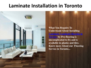 Laminate Installation in Toronto