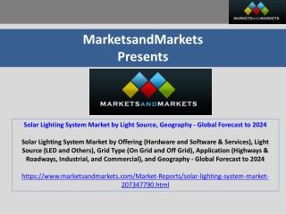 Solar Lighting System Market by Light Source, Geography - Global Forecast to 202