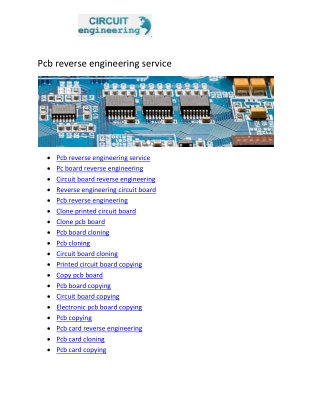 Electronic pcb board copying