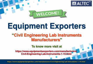 Civil Engineering Lab Instruments Manufacturers