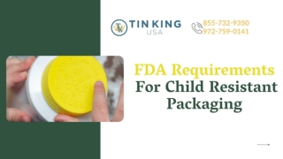 Keeping Customers Safe With FDA Approved Packaging | Tin King USA