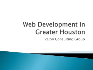 Web Development In Greater Houston