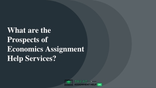 What are the Prospects of Economics Assignment Help Services