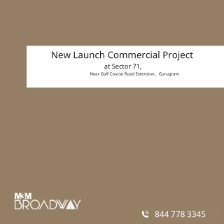 M3M Broadway - Studio Apartments in Sector 71 Gurgaon | E-Brochure